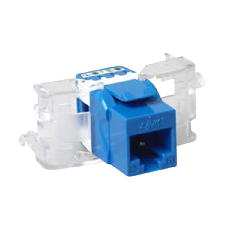 CAT 5E RJ45 Blue JACK, Slim , Tool Free, สีฟ้า 